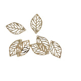 Max 100pcs Pierced Tree Leaves Charm Pendant Jewelry Making Home Decor Rose Gold