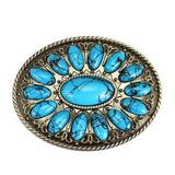 Cowboy Turquoise Bohemia Belt Buckle Werstern Indian Cowgirl Stone Buckles