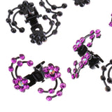 6 Pieces Wedding Rhinestone Women Girl Hair Clip Pin Claw Barrette Purple