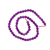 Maxbell 6mm Faceted Round Gemstone Loose Beads Strand 15.5 Inch/ Strand Purple Grape