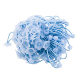 100pcs Girl Flower Bowl Hair Ropes Elastic Rubber Bands Accessories Blue