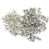 Maxbell 30 sets Tibetan Silver S Hook End Caps with 30pcs Faux Suede Leather Cord