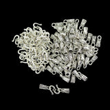 Maxbell 30 sets Tibetan Silver S Hook End Caps with 30pcs Faux Suede Leather Cord