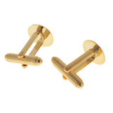 Maxbell 10 Pieces Wholesale Mens Jewelry Cuff Links Shirt DIY Cufflinks Glue Pads Gold Tone