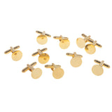 Maxbell 10 Pieces Wholesale Mens Jewelry Cuff Links Shirt DIY Cufflinks Glue Pads Gold Tone