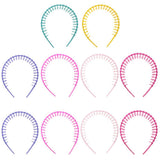Maxbell 10Pieces Women Girl Candy Color Plastic Teeth Headband Hairband Hair Hoop Accessoy