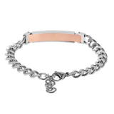 Max Maxb "Keep me in your heart"316L Stainless Steel Couple Bracelet Bangle Rose Gold