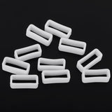 Maxbell 10Pcs Rubber Replacement Keeper Loops Watch Band Strap End Holder White 20mm
