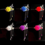 Classical Vintage Tassel Chinese Hair Stick Hair Chopsticks Hairpin Blue