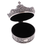 Maxbell Retro Crown Shape Jewelry Box Rose Sculpture Trinkets Chest Jewelry Case