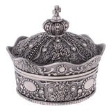 Maxbell Retro Crown Shape Jewelry Box Rose Sculpture Trinkets Chest Jewelry Case