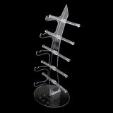 Maxbell 5 Pairs Sunglasses Holder Rack Glasses Show Display Stand Organizer Clear