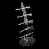 Maxbell 5 Pairs Sunglasses Holder Rack Glasses Show Display Stand Organizer Clear