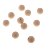 Maxbell 10 Pieces 15mm Silicone Round Spacer Beads Craft Teething DIY Finding White