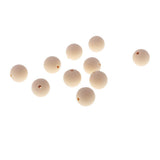 Maxbell 10 Pieces 15mm Silicone Round Spacer Beads Craft Teething DIY Finding White