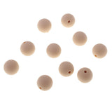 Maxbell 10 Pieces 15mm Silicone Round Spacer Beads Craft Teething DIY Finding White