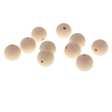Maxbell 10 Pieces 15mm Silicone Round Spacer Beads Craft Teething DIY Finding White
