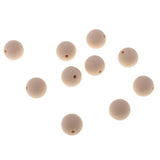 Maxbell 10 Pieces 15mm Silicone Round Spacer Beads Craft Teething DIY Finding White