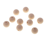Maxbell 10 Pieces 15mm Silicone Round Spacer Beads Craft Teething DIY Finding White