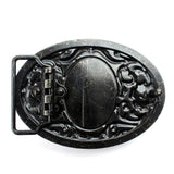 Maxbell Antique Vintage Arabesque Turquoise Western Cowboy Belt Buckle Pattern Red