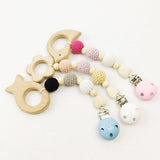 Maxbell Handmade Natural Wooden Animal Baby Teether Teething Toy Gift Fish