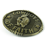 COWBOYS OF FAITH Western Hip Hop Belt Buckle for Men's Accessories Gifts