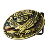 Antique Engraved Golden Eage American Pride Belt Buckle West Cowboy Buckle