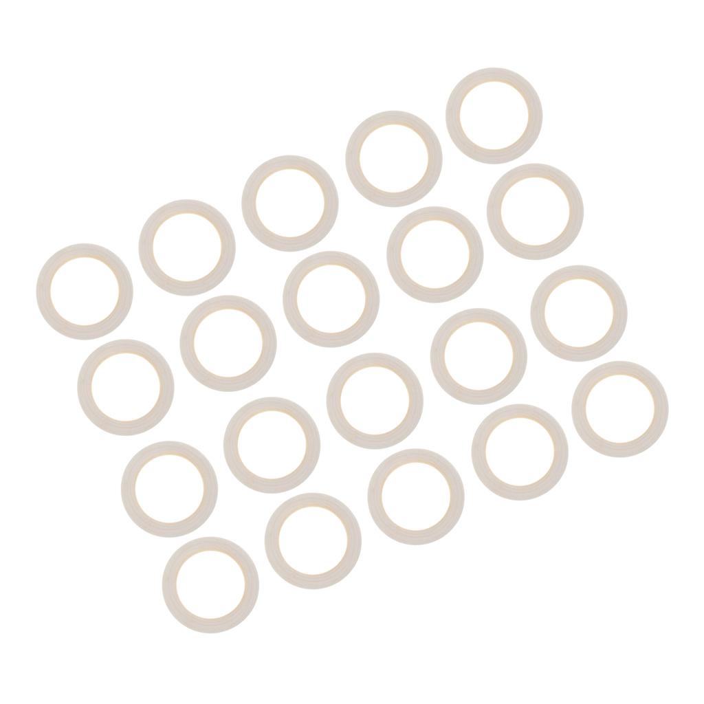 Maxbell 20pcs Wood Teething Rings - 55mm Unfinished Wooden Rings - DIY Maple Teething Ring Round DIY Toys for Baby Smooth