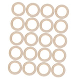 Maxbell 20pcs Unfinished Blank Wooden Teether Rings Maple Wood Baby Teething Craft DIY Toys 45mm