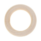 Maxbell 20pcs Unfinished Blank Wooden Teether Rings Maple Wood Baby Teething Craft DIY Toys 45mm