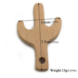 Maxbell Natural Wooden Baby Teether Teething Toy Shower Gift  Cactus