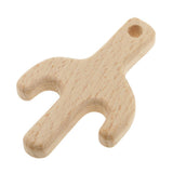 Maxbell Natural Wooden Baby Teether Teething Toy Shower Gift  Cactus