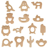 Maxbell Natural Wooden Baby Teether Teething Toy Shower Gift  Cactus