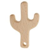 Maxbell Natural Wooden Baby Teether Teething Toy Shower Gift  Cactus