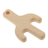Maxbell Natural Wooden Baby Teether Teething Toy Shower Gift  Cactus
