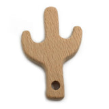 Maxbell Natural Wooden Baby Teether Teething Toy Shower Gift  Cactus