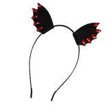 Women Girl Black Devil Bat Ear Halloween Costume Party Hair Headband Band