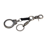 Small Handcuffs Key Chain Buckle Punk Vintage Mens Cuff Keyring Black