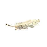 Vintage Bronze Bohemia Leaf Feather Shape Hair Pin Clip Alligator Bobby Pin Lady Party Wedding Hair Jewelry