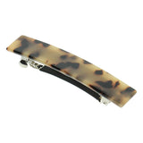 French Style Acetate Leopard Automatic Barrette Ponytail Holders Light Brown