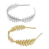 Boho Leaf Branch Dainty Bridal Hair Crown Head Dress Alice Band Gold