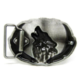 Native American Indian Howling Wolf Belt Buckle