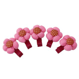 5pcs Cute Kids Baby Girl Flower Princess Hair Clip Hairpin Headwear Rose Red