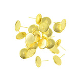 Maxbell 24Pieces Earrings Blank Brass Bezel For 10mm Cabochon Setting Gold