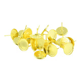 Maxbell 24Pieces Earrings Blank Brass Bezel For 10mm Cabochon Setting Gold