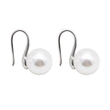 Maxbell Fashion Pearl Leverback Earrings Stud Earrings for Women Weddings - Silver
