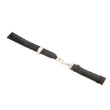 Maxbell Leather Watch Band Butterfly Deployment Clasp Buckle Black 20mm