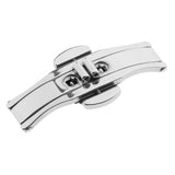 Maxbell Butterfly Deployment Buckle Wristwatch Straps Clasps Stainless Steel 17x5mm