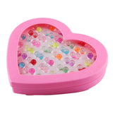 Maxbell 36 Pairs Cute Stud Set Love Heart Box Lady Girls Crystal Ball Earring Studs