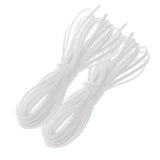 Max 2Pieces 5m PU Leather Cord String for Necklace Bracelet DIY Findings White